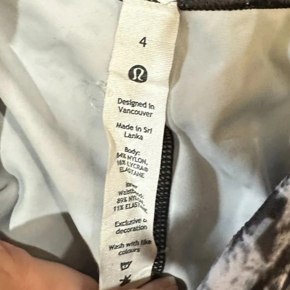 RARE LULULEMON Grey Blue Print Align Tights Leggings - 4 - Picture 9 of 14